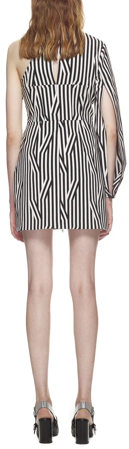 Abstract Stripe Corset Dress