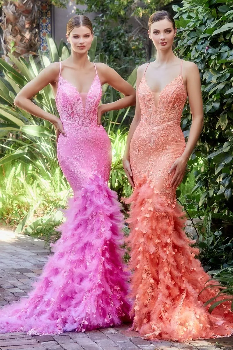 Adorn | Feather Mermaid Gown | Andrea & Leo Couture A1116