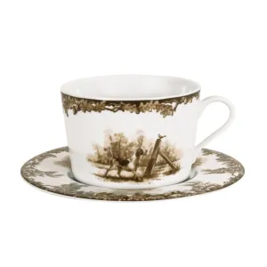 Aiken Hunt Dinnerware Cup & Saucer - Hound