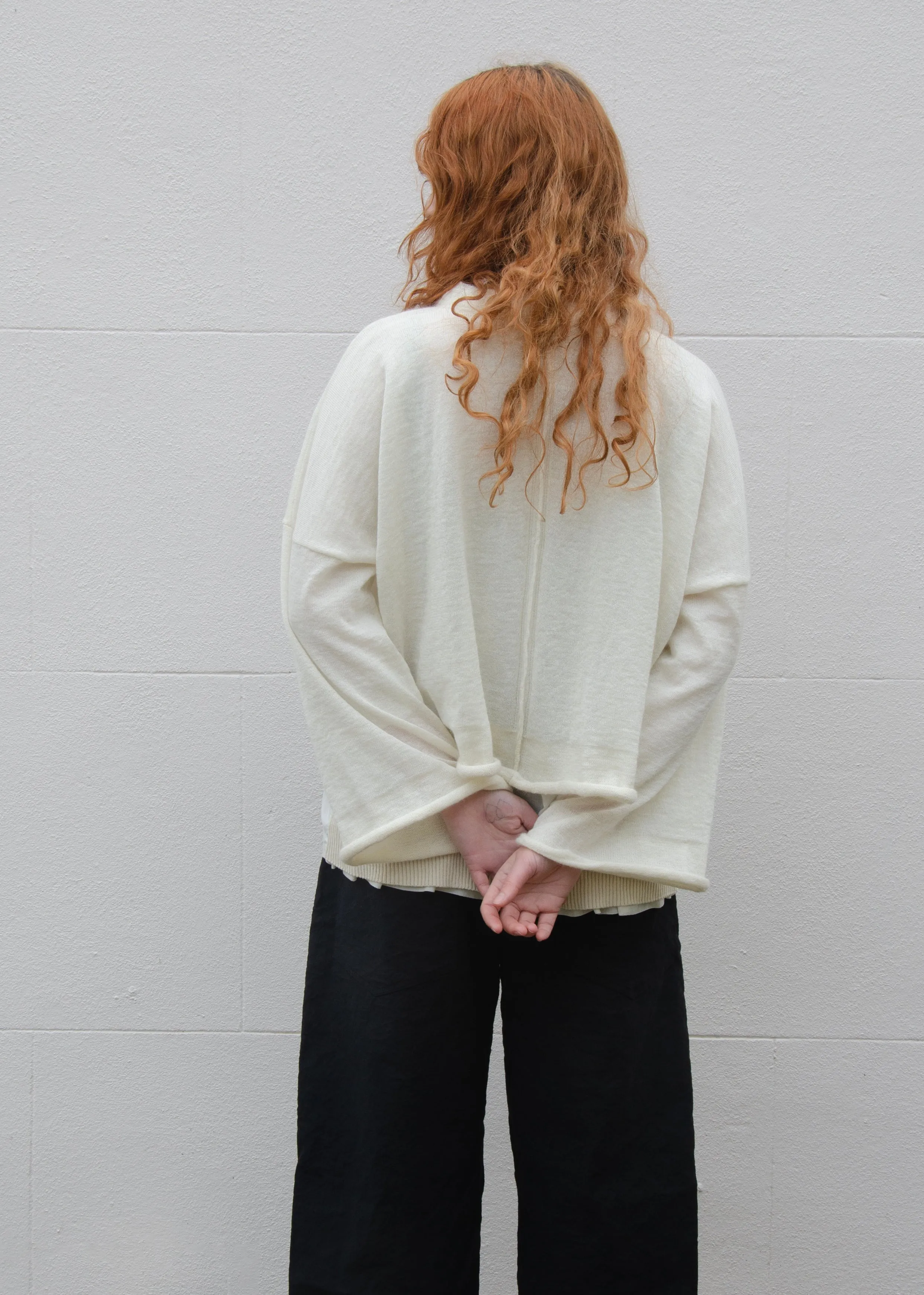 Alex Crop Sweater | Chalk White