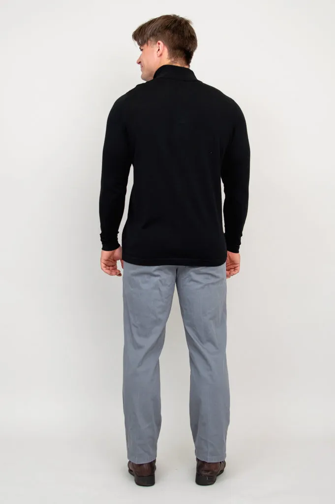 Andrew Sweater, Black, 100% Merino Wool