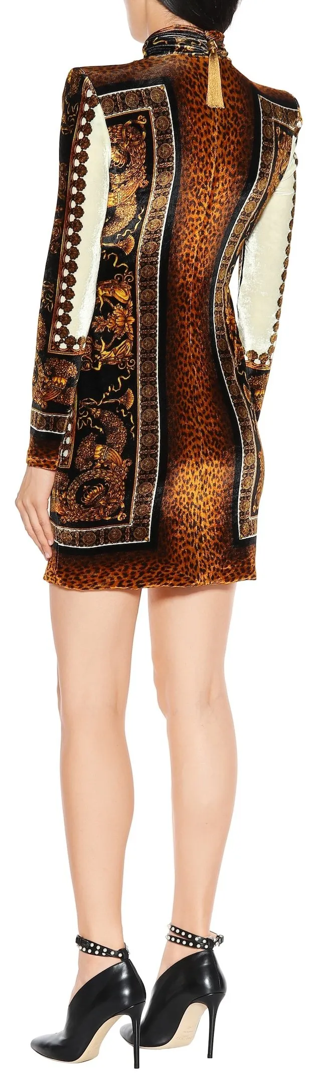 Animal and Baroque Printed Mini Dress