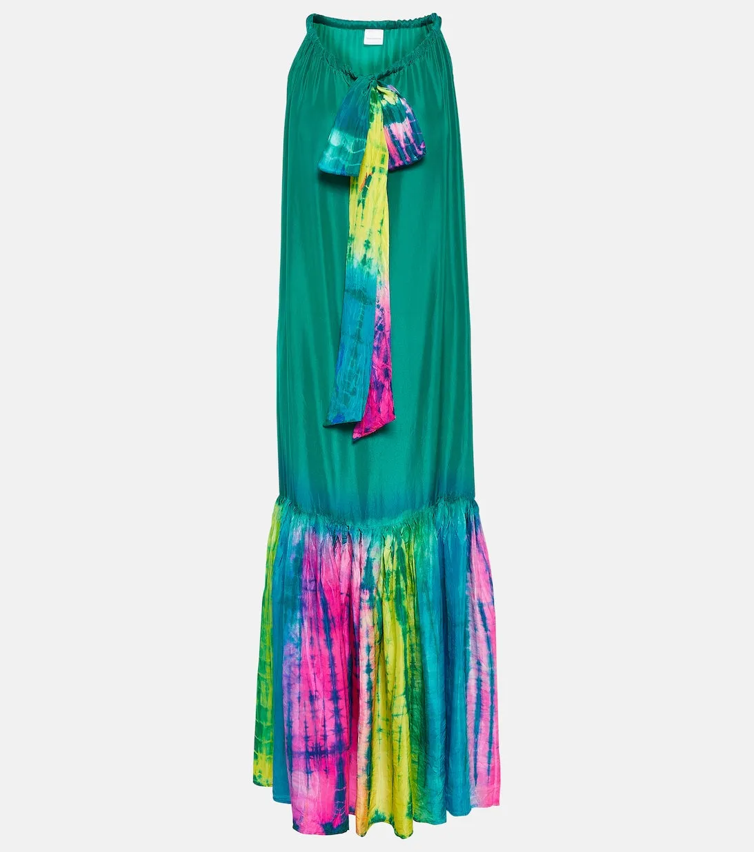 ANNA KOSTUROVA tie-dye silk maxi dress, multicolor