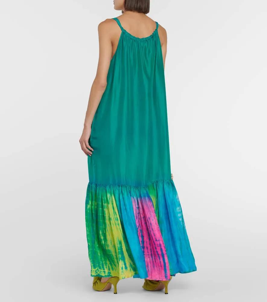 ANNA KOSTUROVA tie-dye silk maxi dress, multicolor