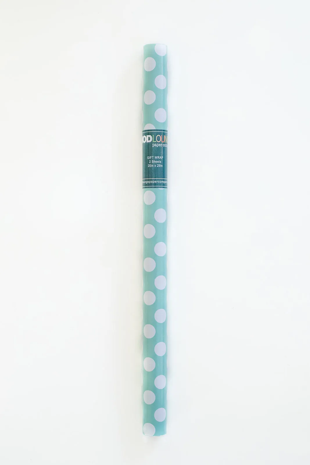 Aqua Polka Dot Gift Wrap