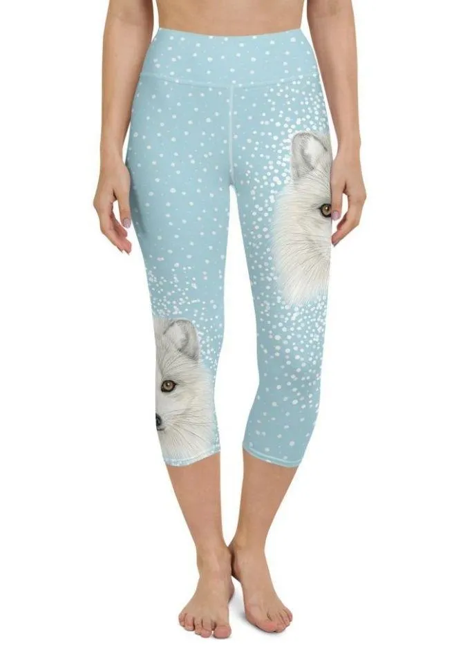 Arctic Fox Dog Yoga Capris