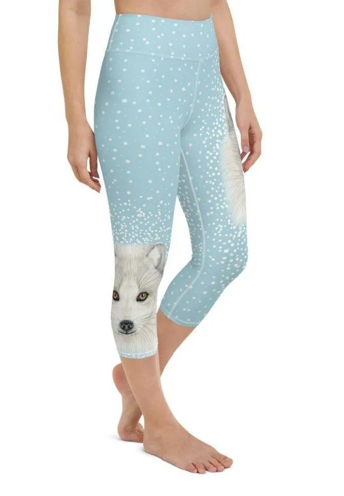 Arctic Fox Dog Yoga Capris