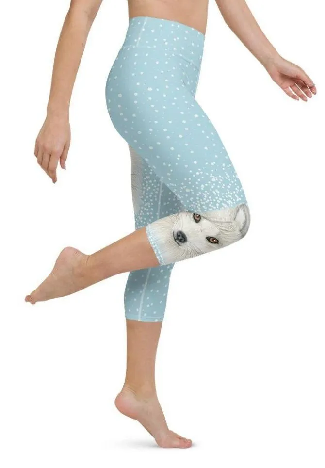 Arctic Fox Dog Yoga Capris