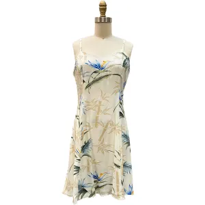 Bamboo Paradise Cream Spaghetti Dress