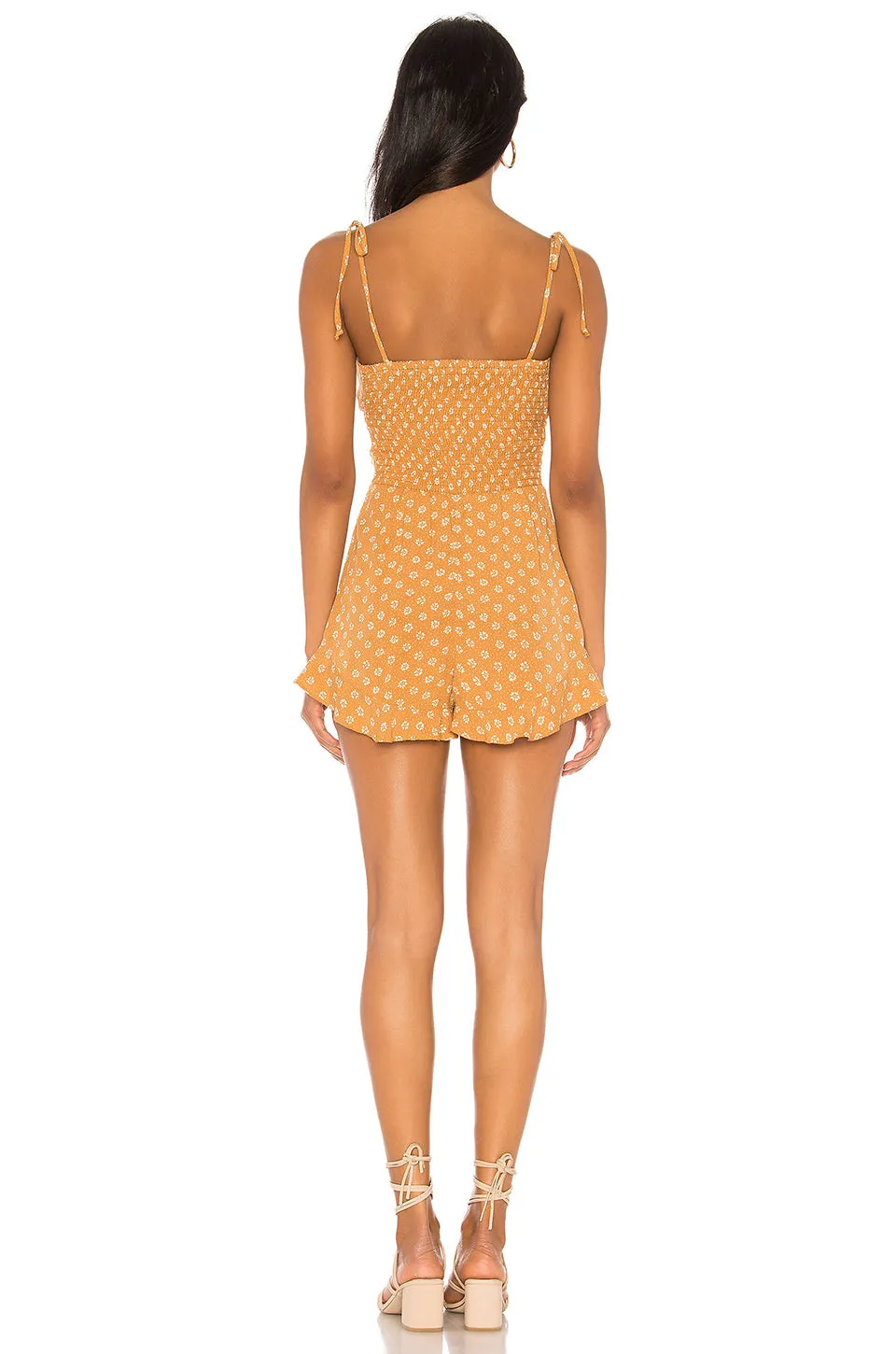 Blue Life Retro Romper Primrose Polka Dot Butterscotch