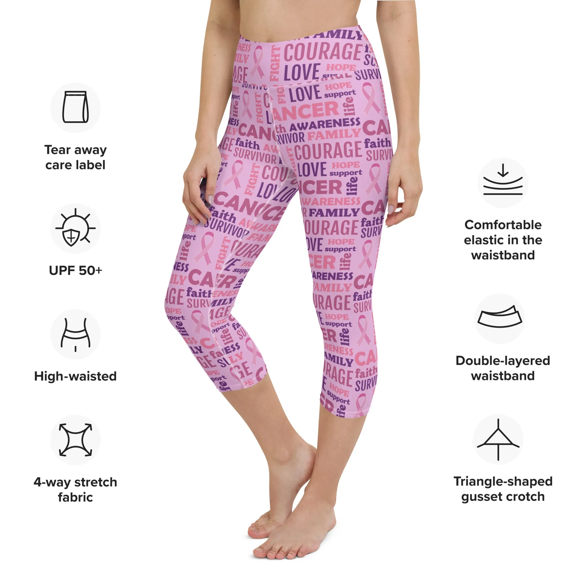 Breast Cancer Awareness Yoga Capris