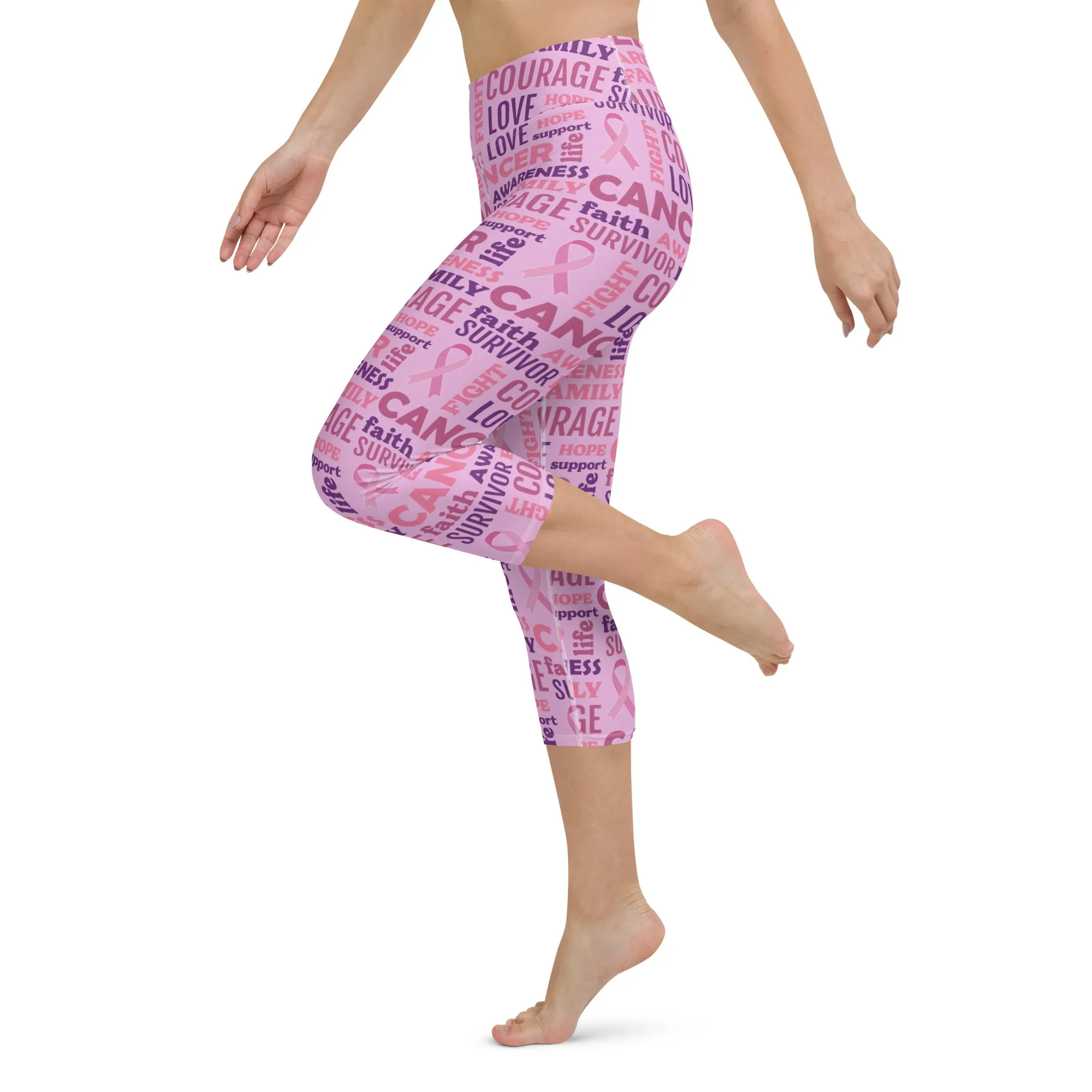 Breast Cancer Awareness Yoga Capris