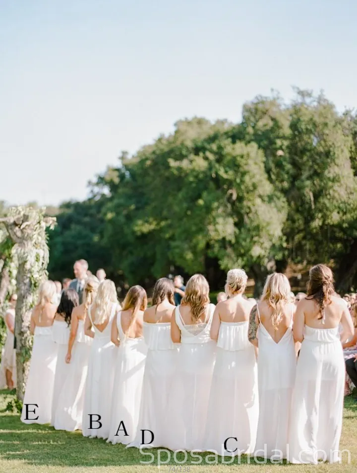 Charming Mismatched Chiffon Simple Bridesmaid Dresses WG527