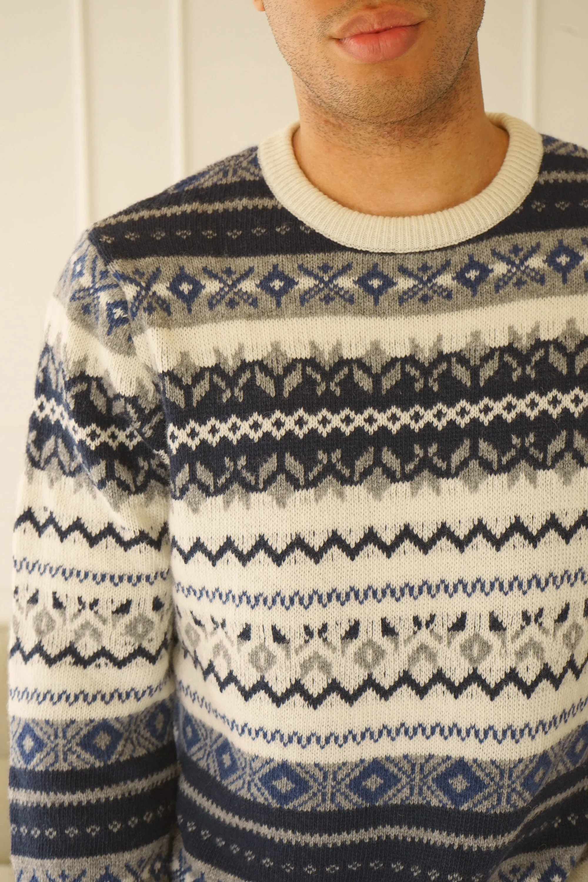 Chester Navy Fairisle Sweater