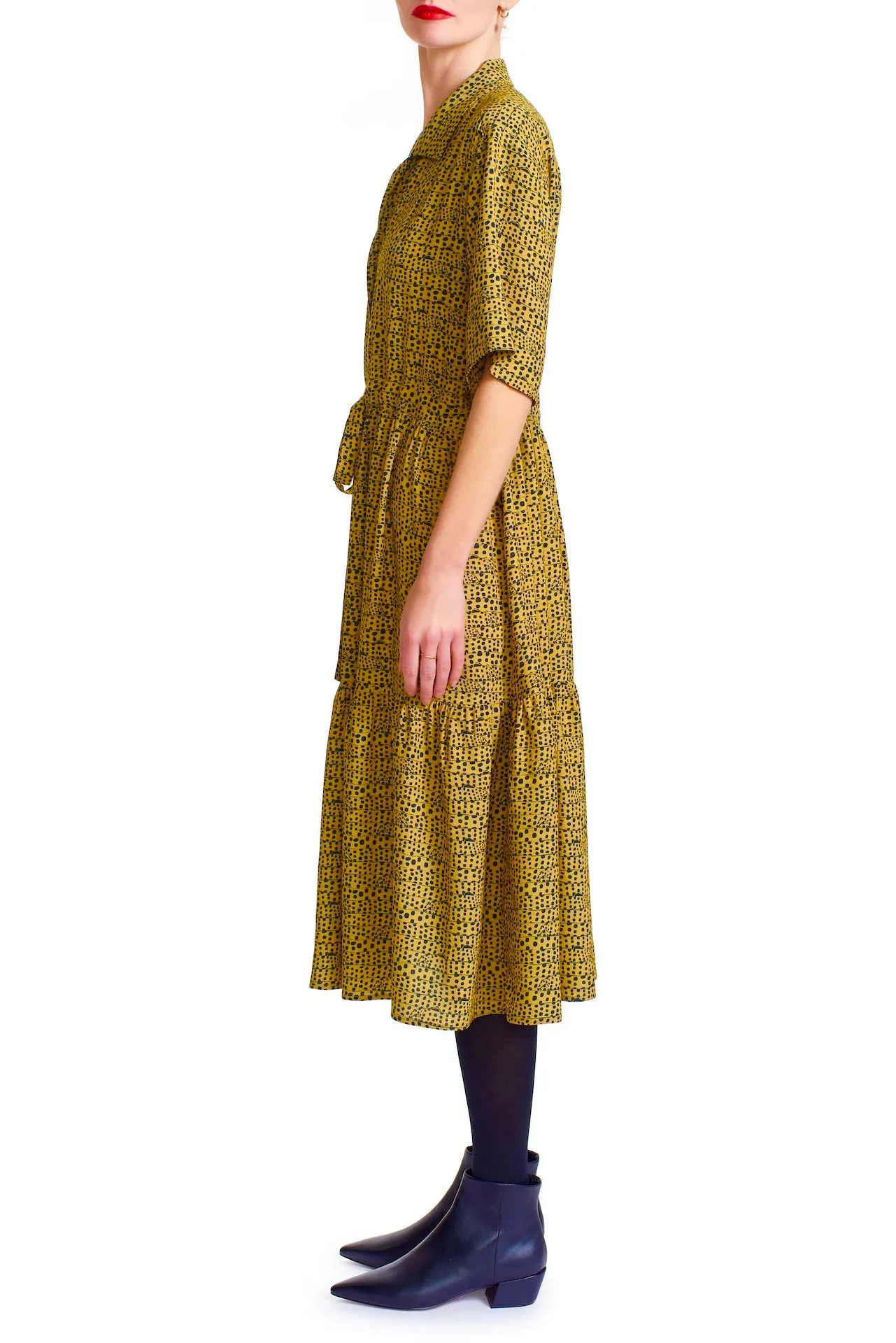 COLLEEN MIDI DRESS - Cozy Ocelot