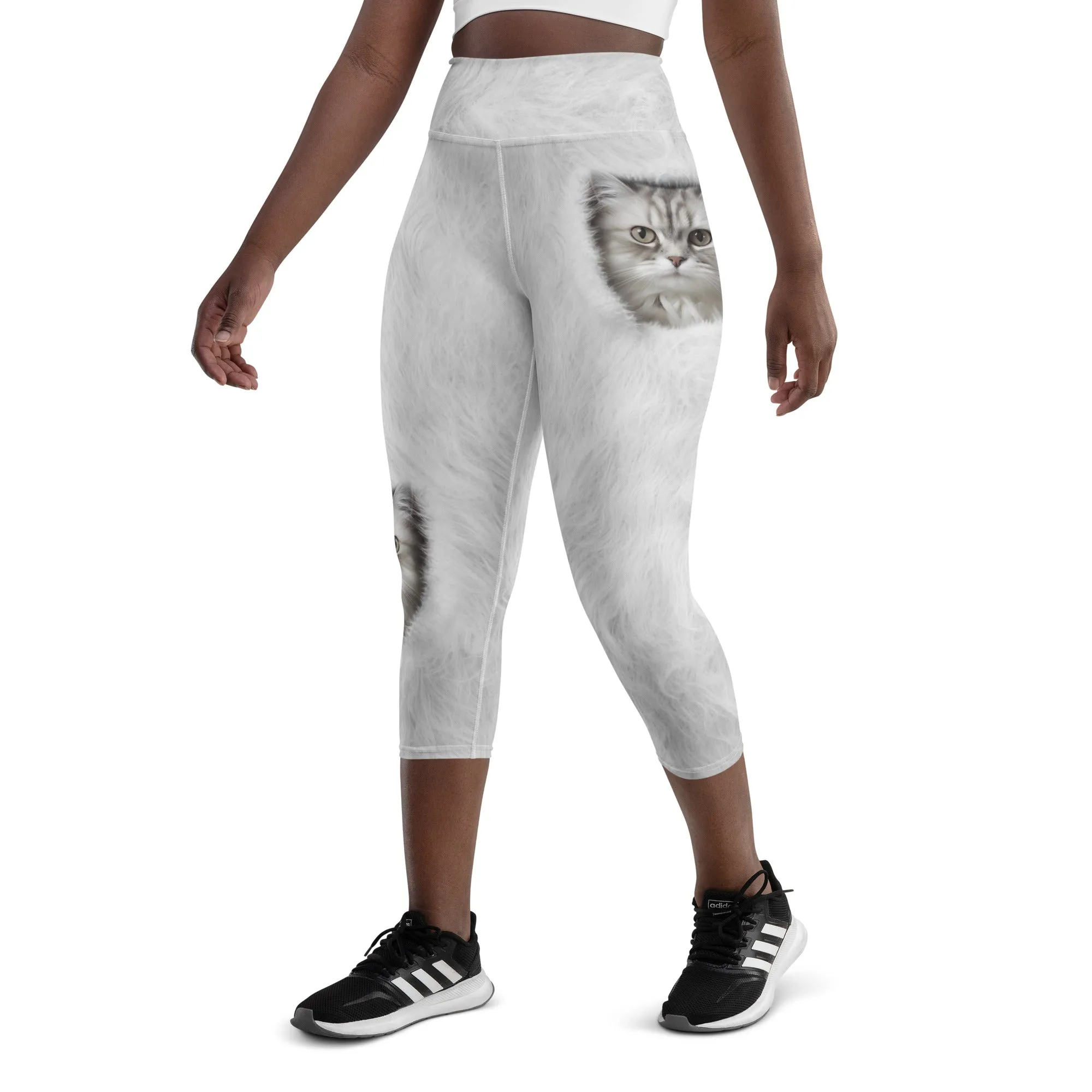 Cute Cozy Cat Yoga Capris