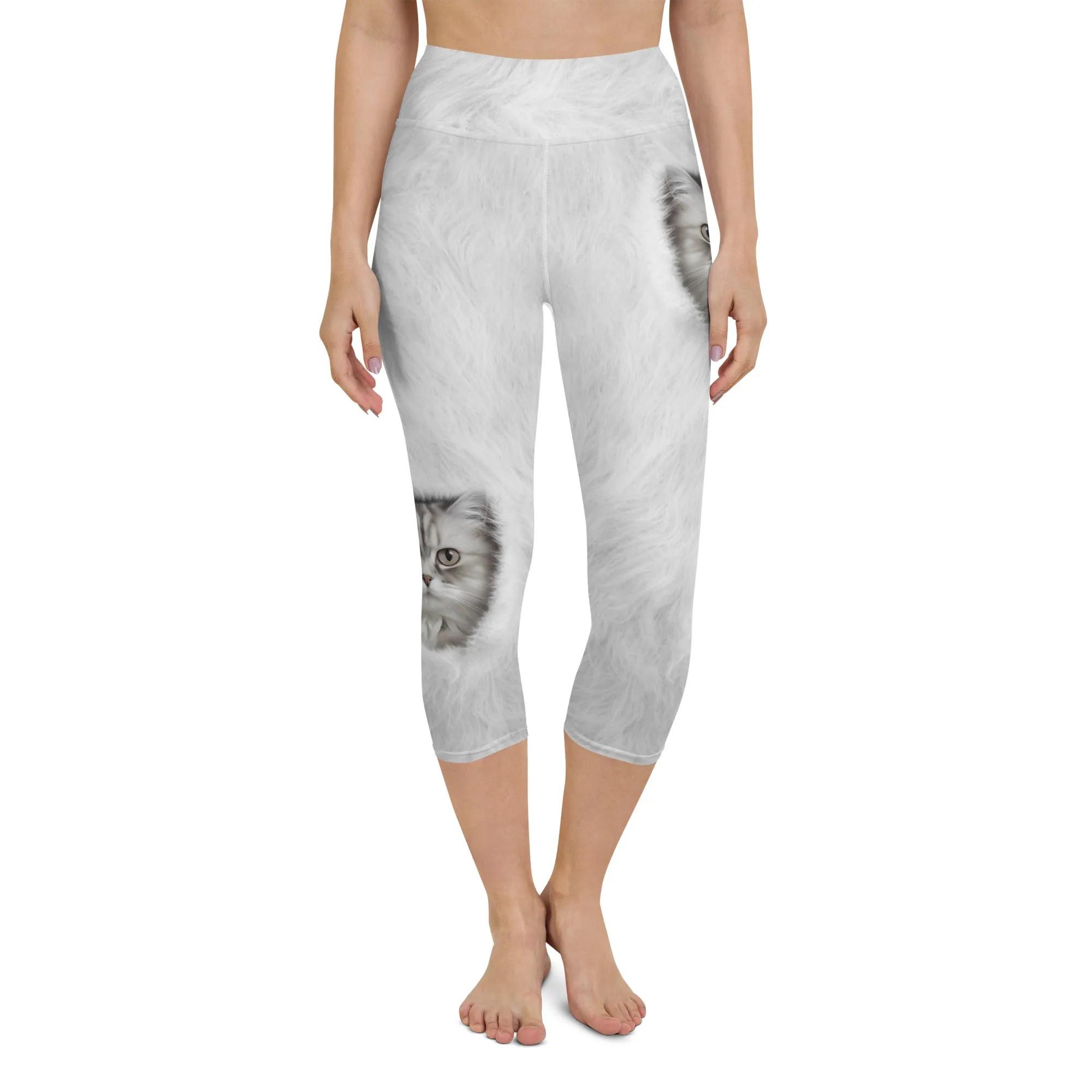 Cute Cozy Cat Yoga Capris