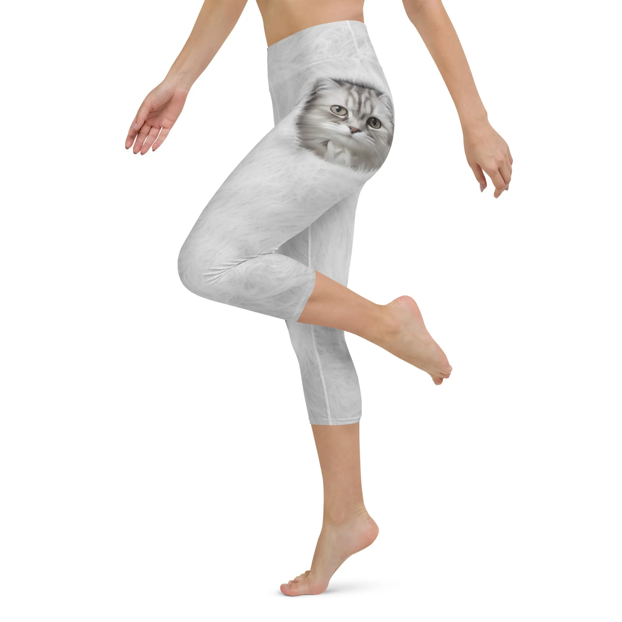 Cute Cozy Cat Yoga Capris