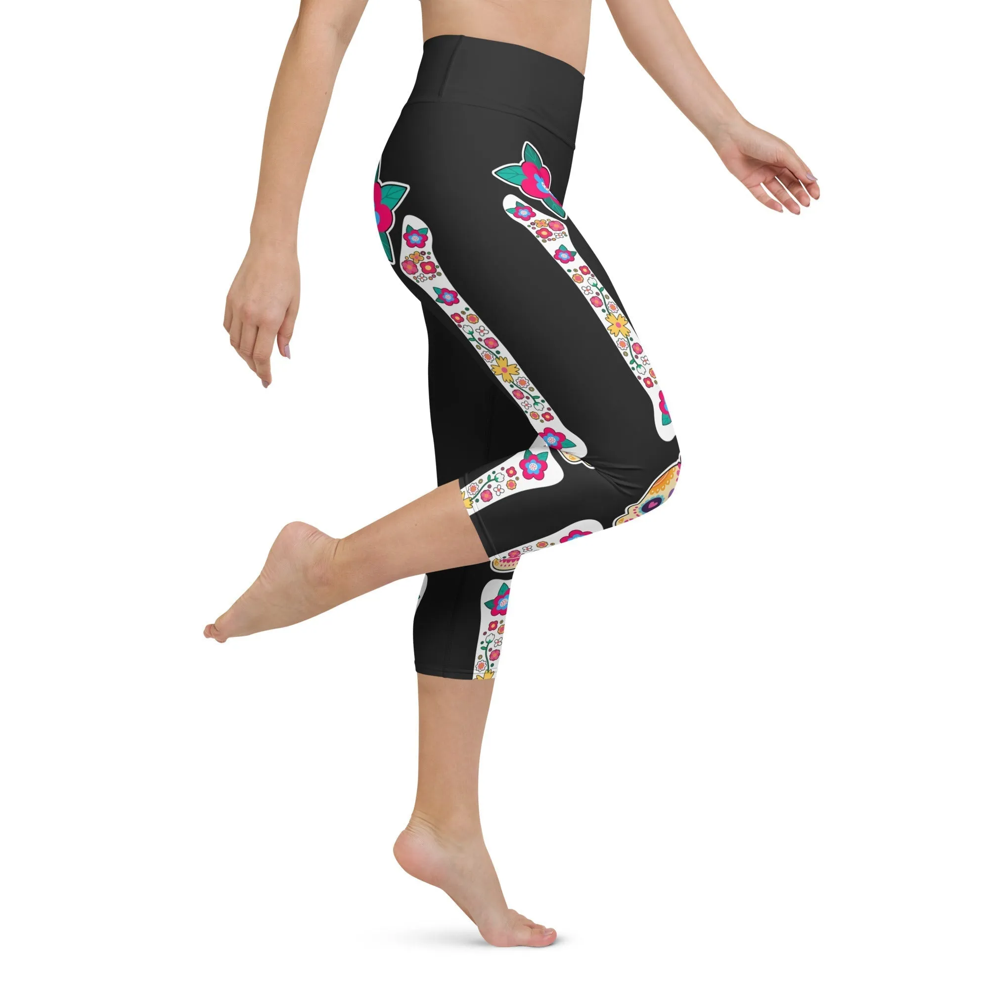 Day of the Dead Bones Yoga Capris