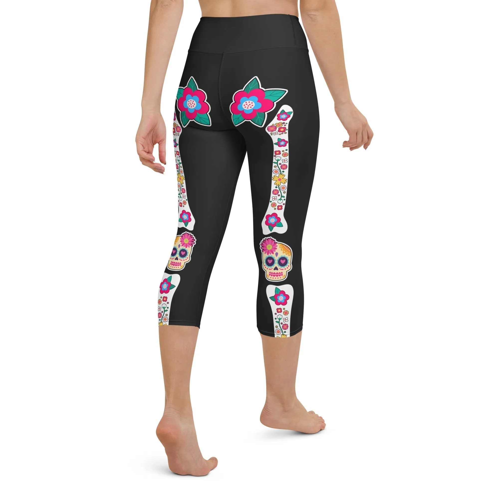 Day of the Dead Bones Yoga Capris