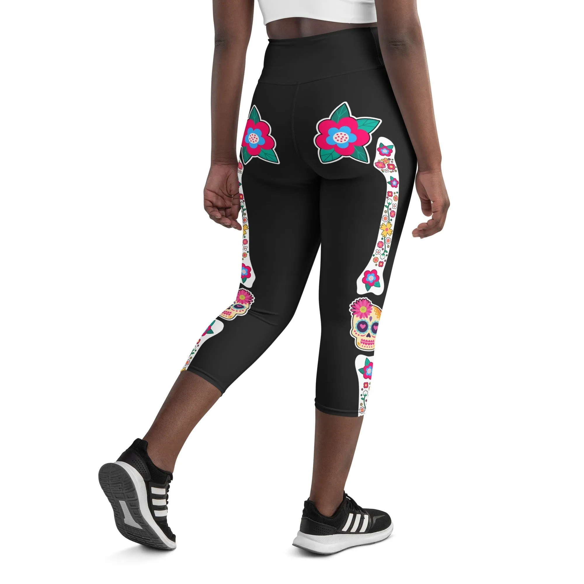 Day of the Dead Bones Yoga Capris