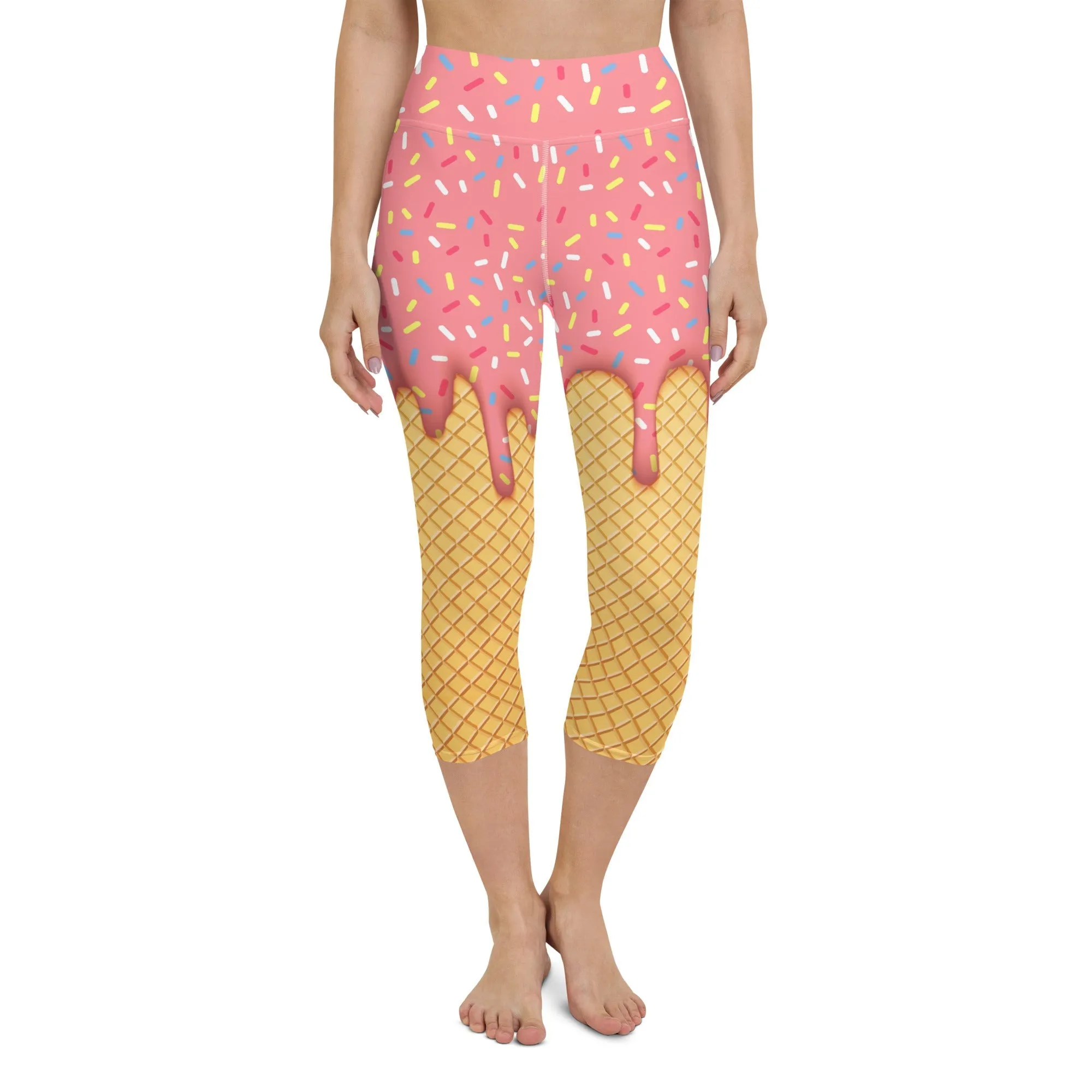 Dripping Ice Cream Yoga Capris