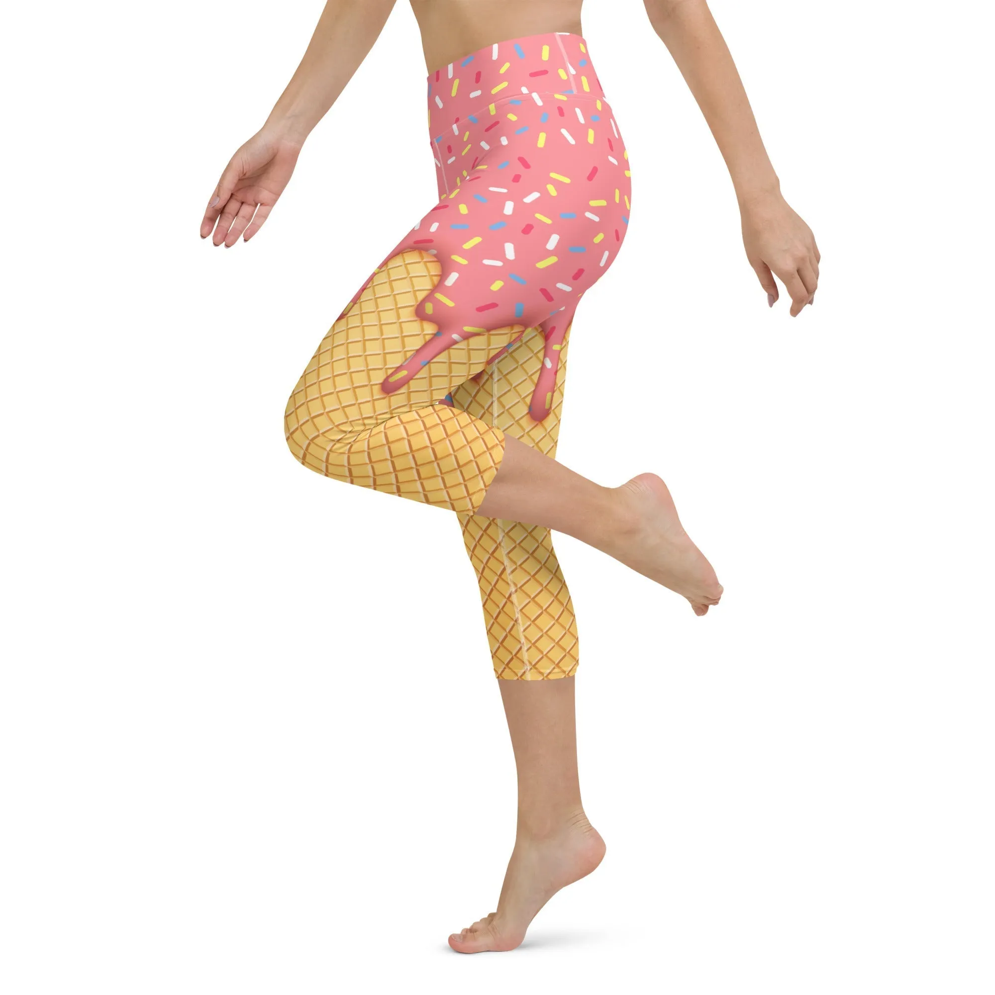 Dripping Ice Cream Yoga Capris