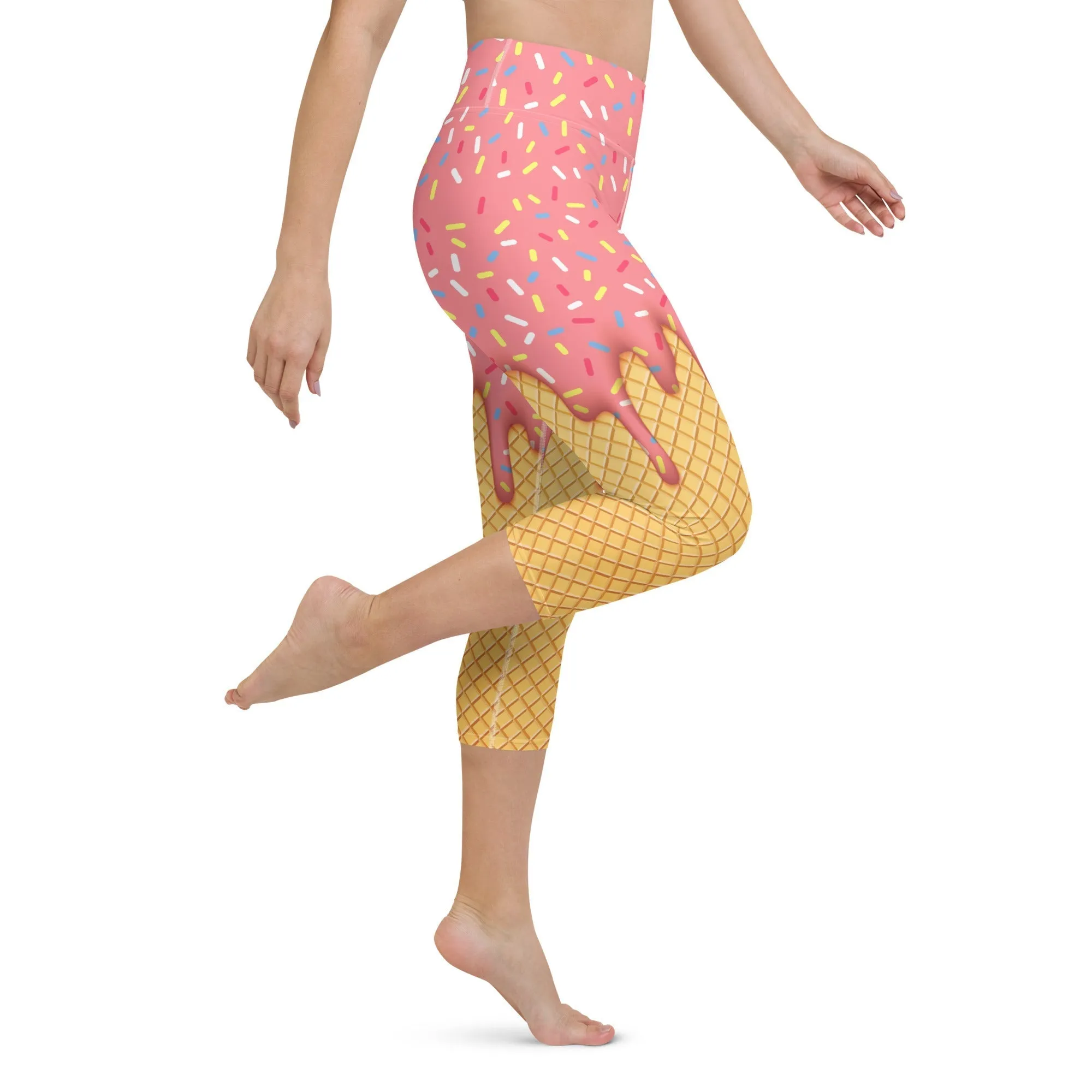 Dripping Ice Cream Yoga Capris