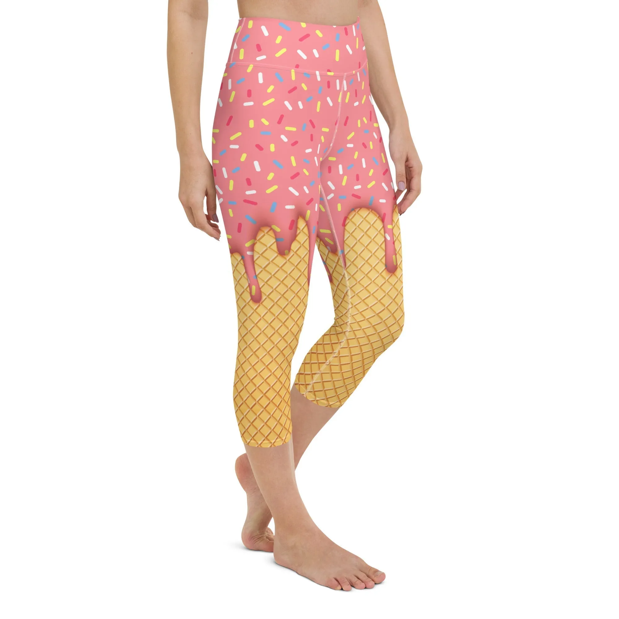 Dripping Ice Cream Yoga Capris