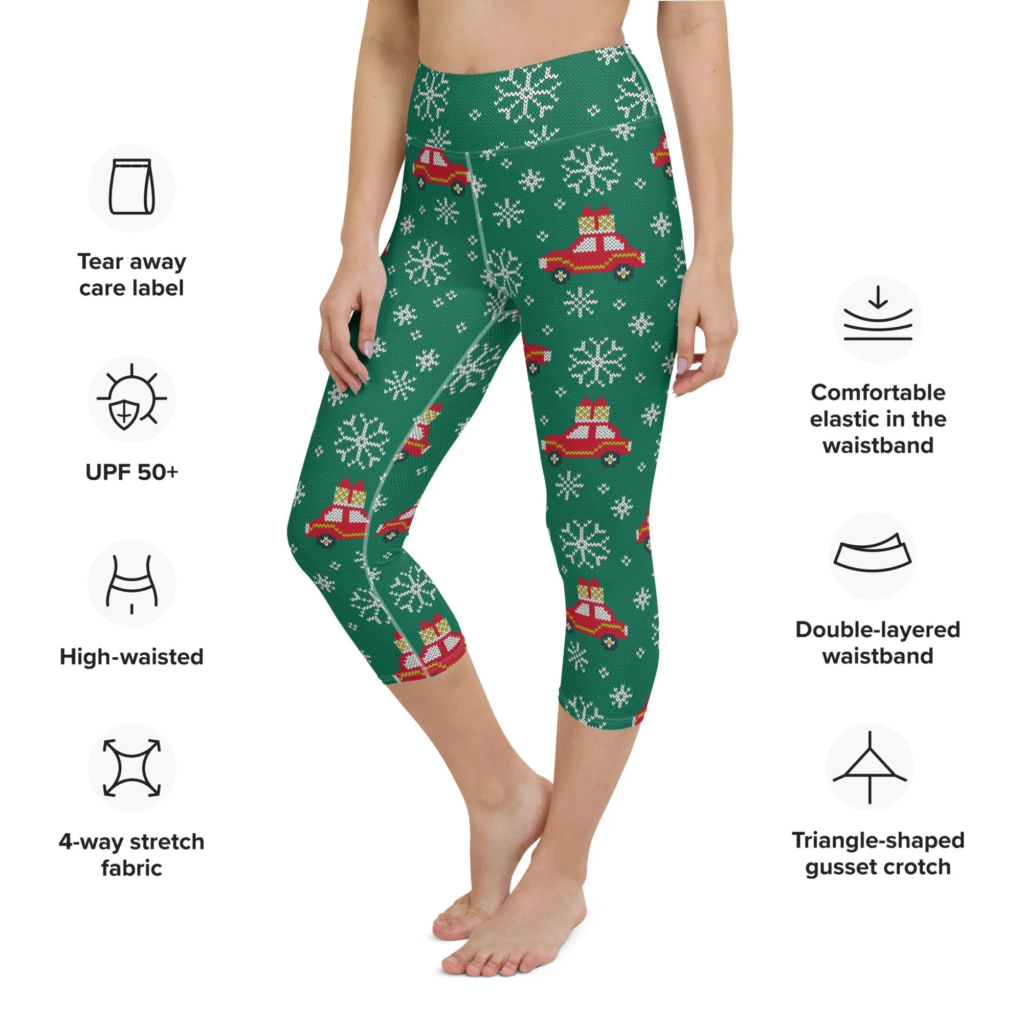 Driving Home For Christmas Yoga Capris