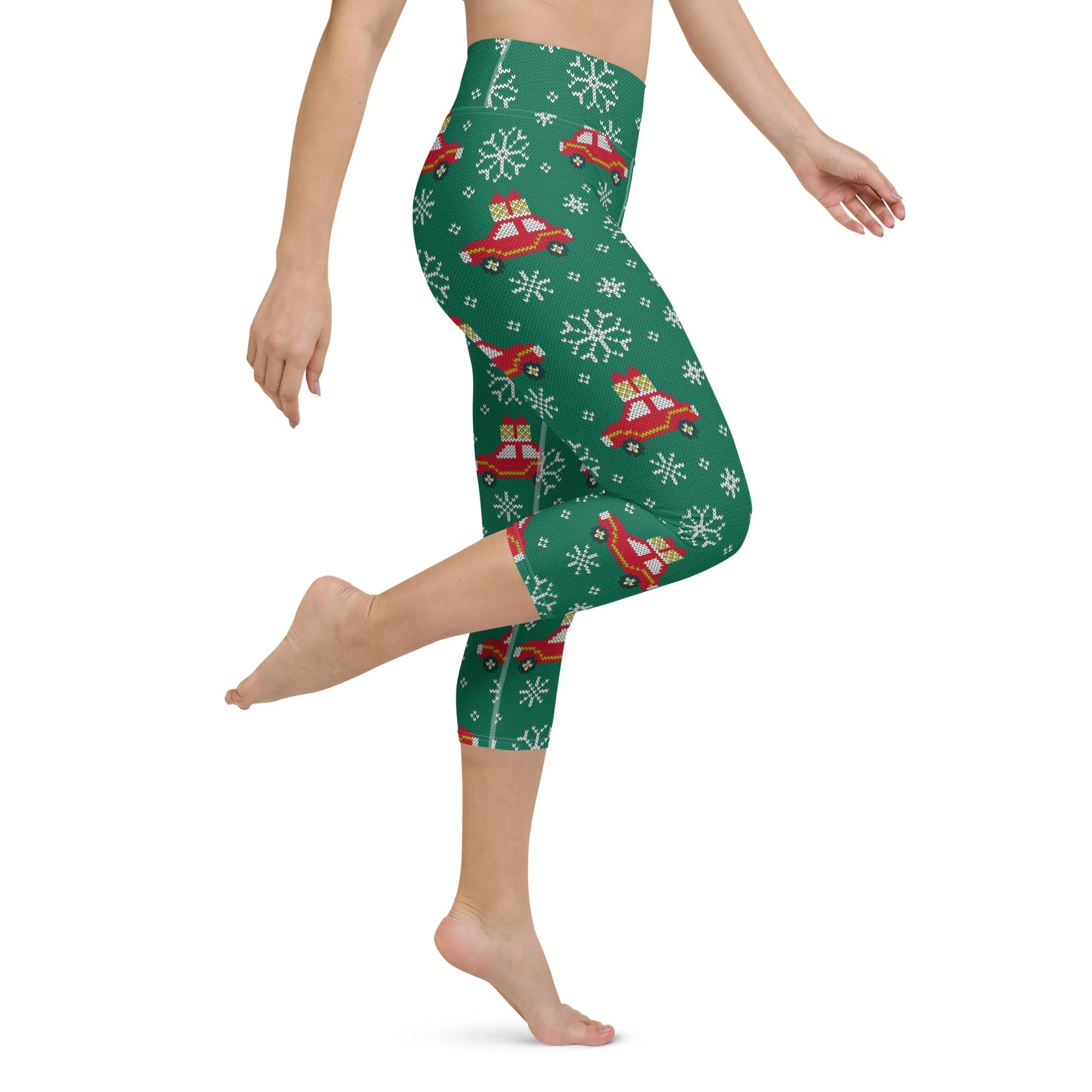 Driving Home For Christmas Yoga Capris