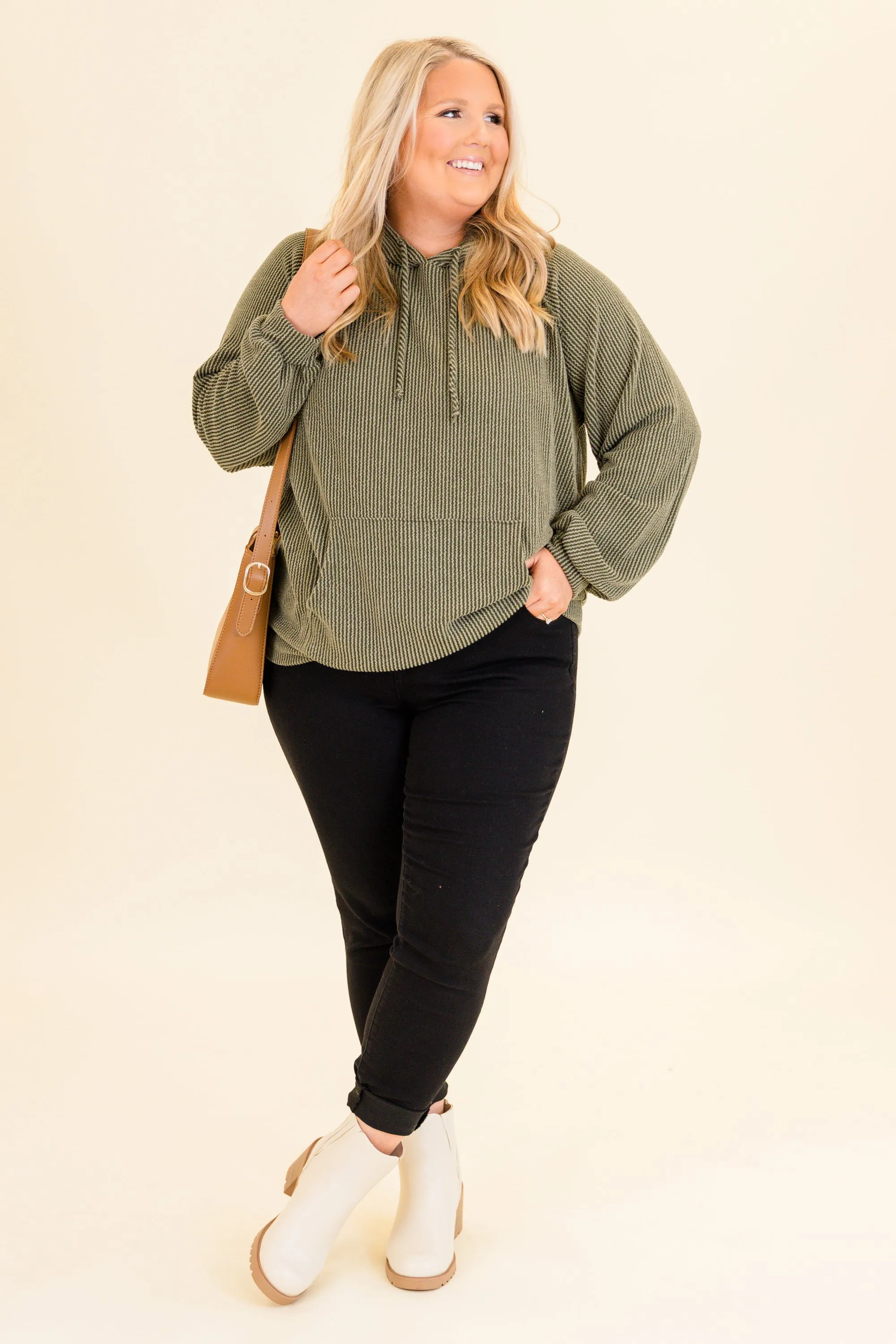 Fireside Cozy Hoodie, Olive