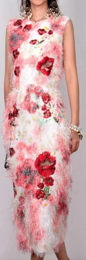 Floral Embroidered Wispy Dress