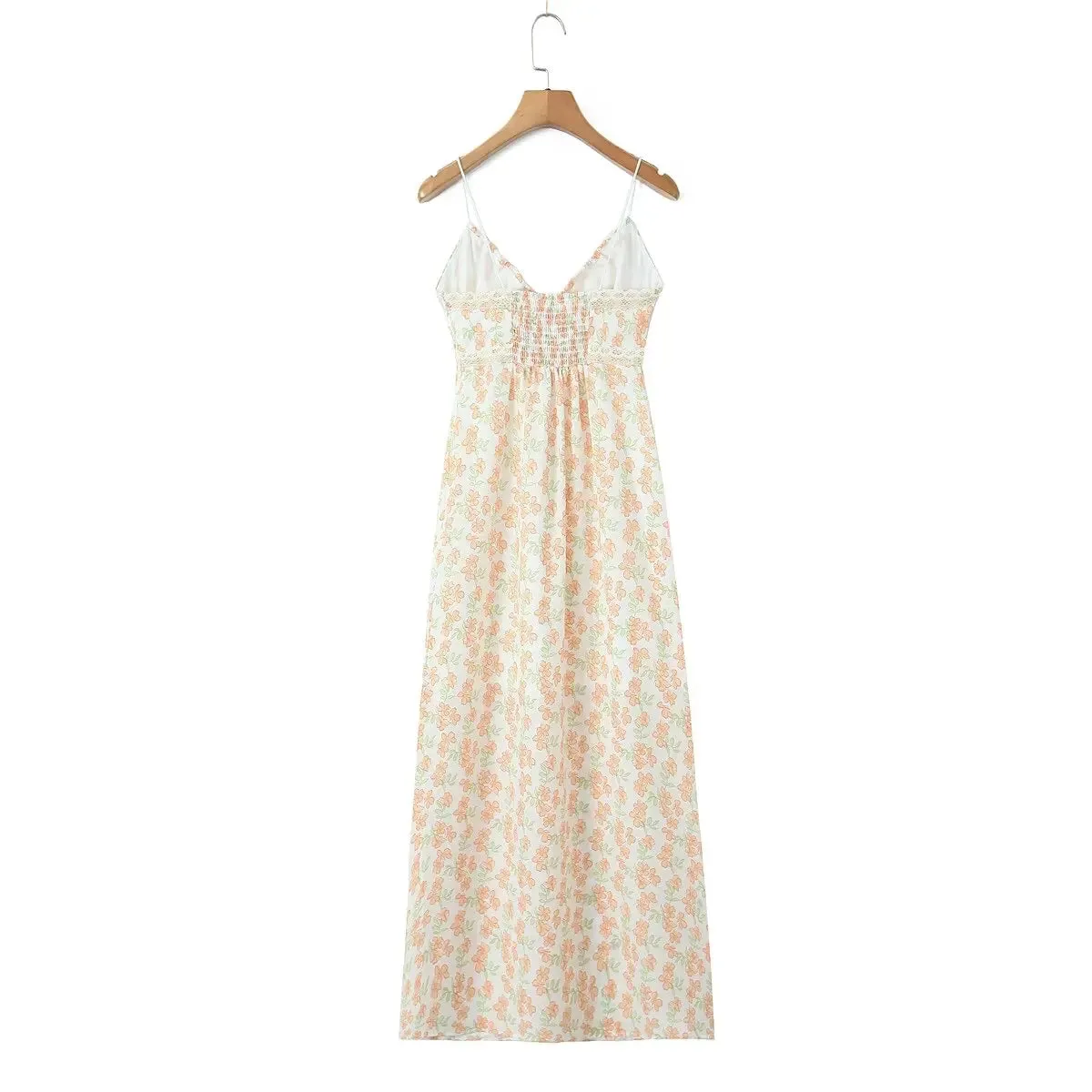 Floral Print Cami Charming Tie-Up Midi Dress