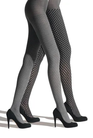 Franzoni Desiderata Reversible Polka Dot Tights