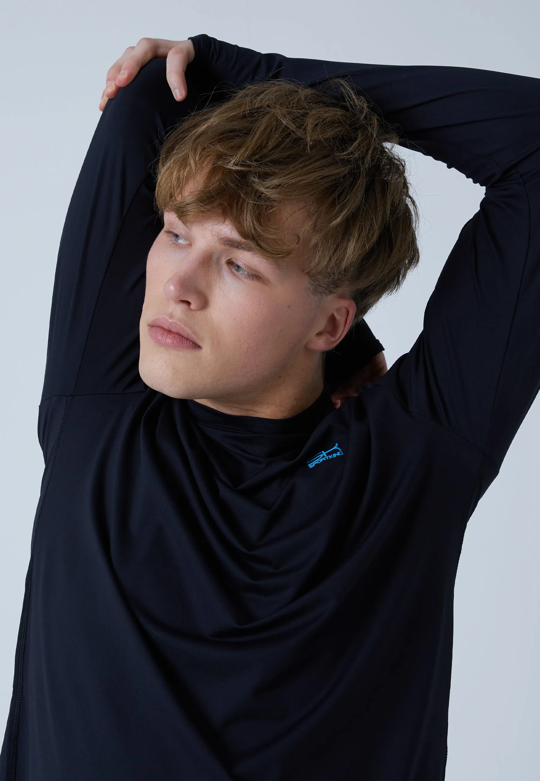 Functional Tennis Longsleeve Shirt High-Neck, black