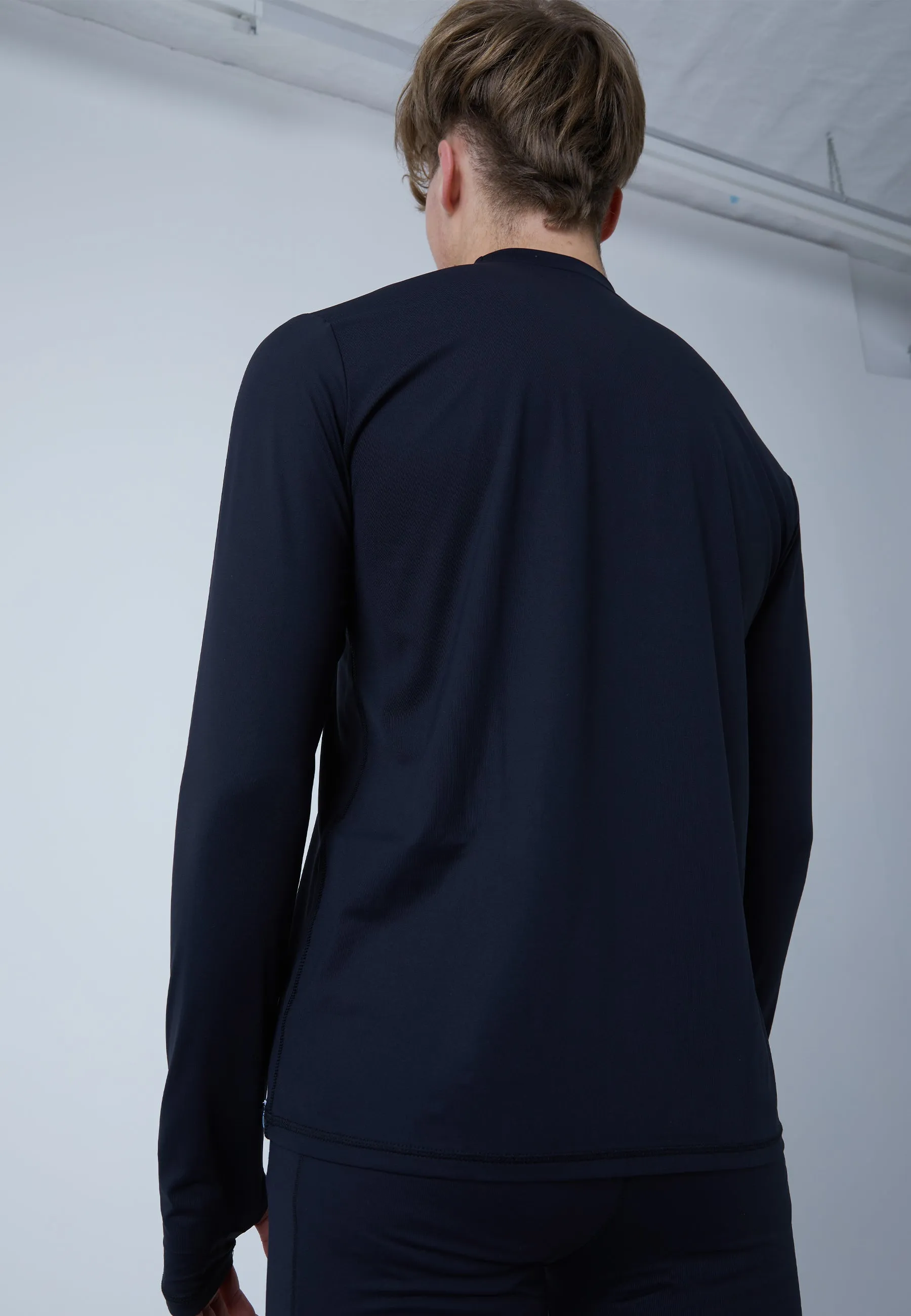 Functional Tennis Longsleeve Shirt High-Neck, black