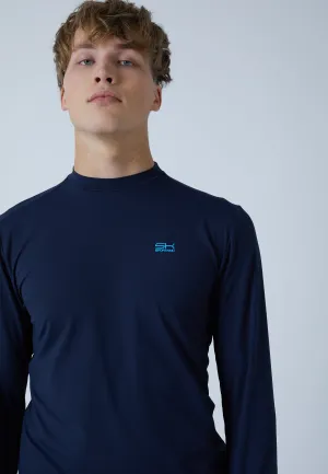 Functional Tennis Longsleeve Shirt High-Neck, navy blue