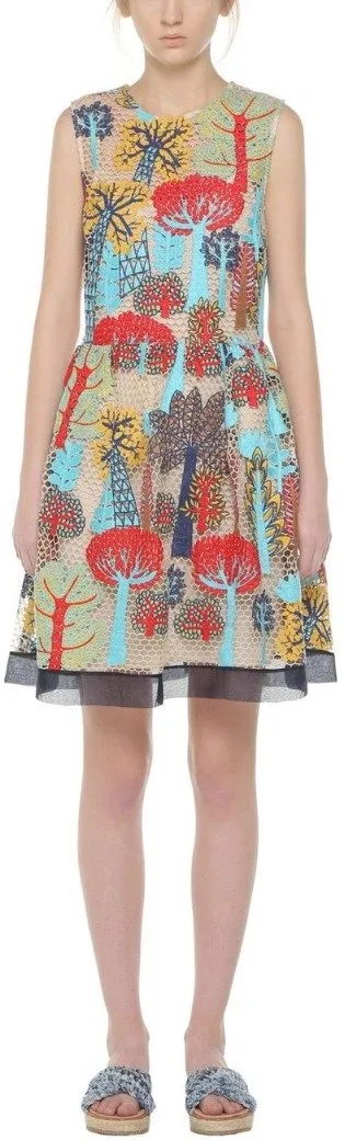 'Graphic Forest' Macramé Dress