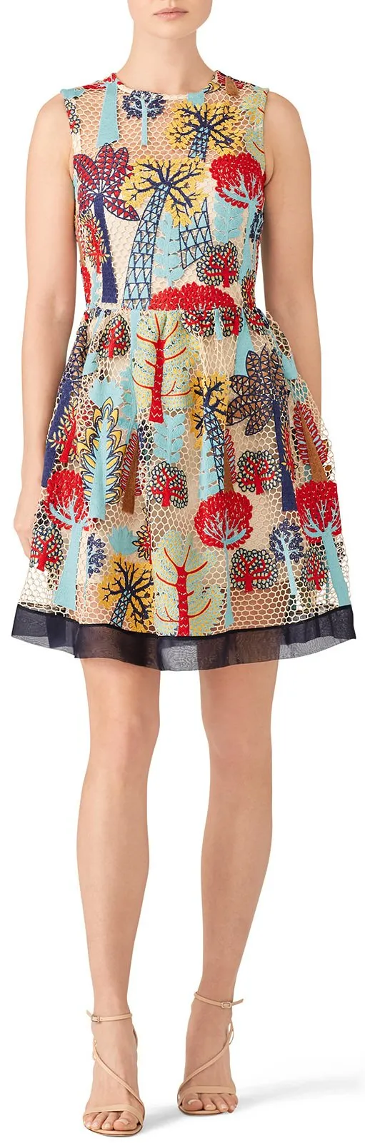 'Graphic Forest' Macramé Dress