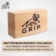 Grip Eco-Friendly Wooden Yoga Brick, That Provides Stability, Balance And Flexibility During Poses & Workouts (Set Of 2)