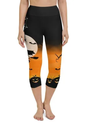 Halloween Night Yoga Capris