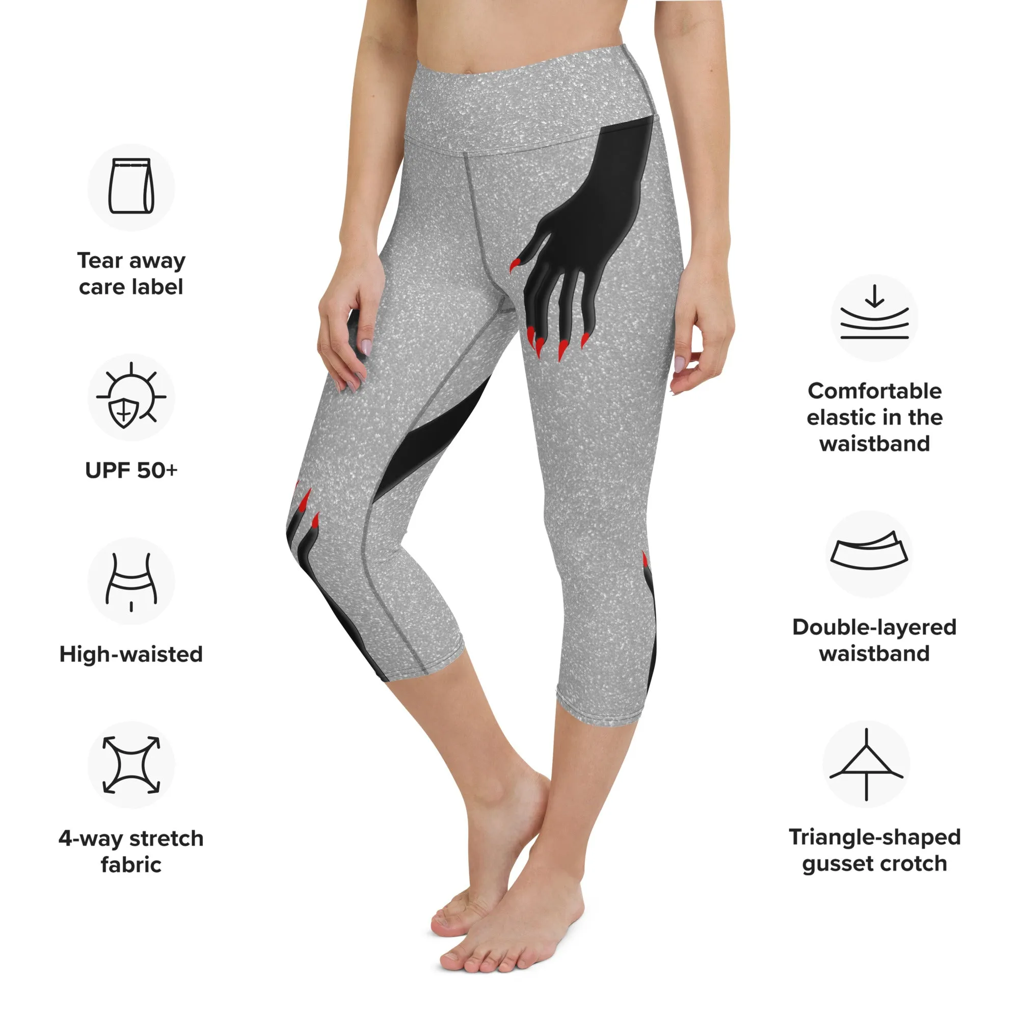 Hand Illusion Yoga Capris