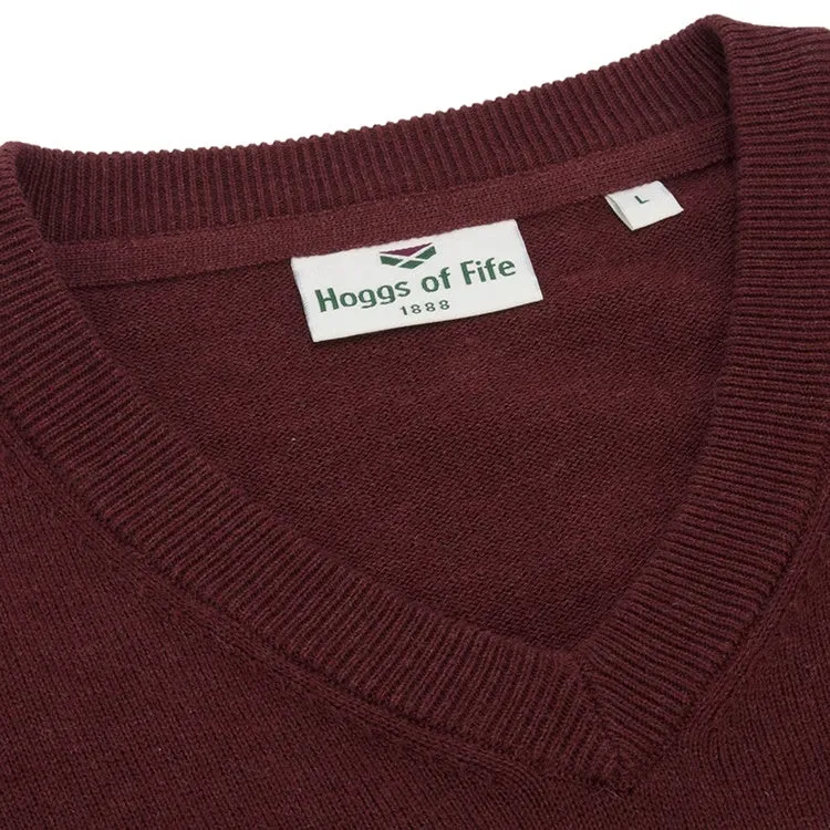 Hoggs of Fife Stirling II Long Sleeved Pullover - Berry Red