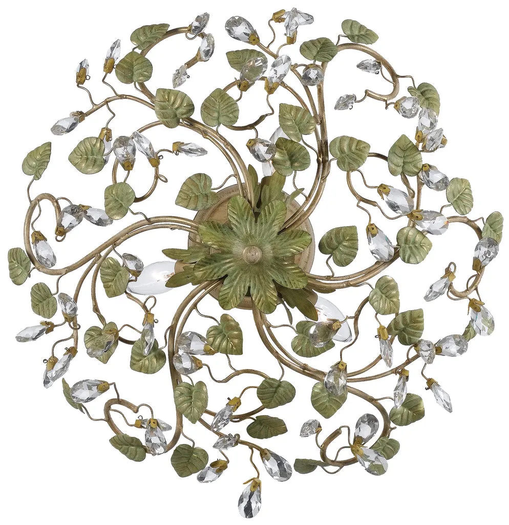 Josie 5 Light Champagne Green Tea Semi Flush Mount