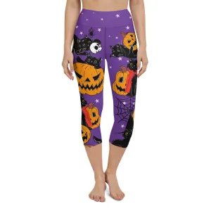 Kitty Loves Halloween Yoga Capris