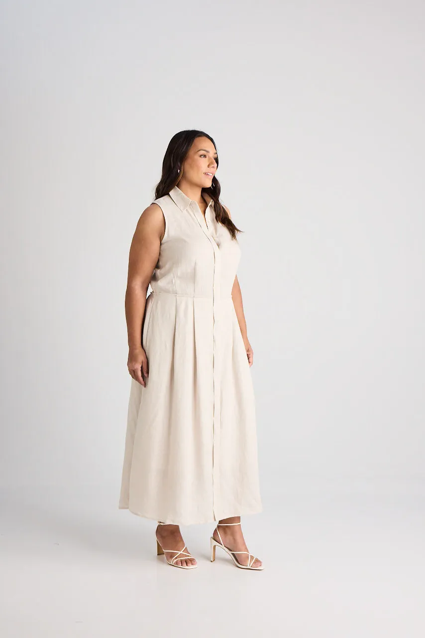 Lilli - Dress - Long - Oatmeal - Linen