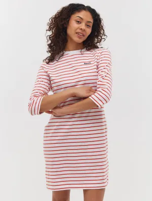 Mab Striped 3/4 Sleeve Dress