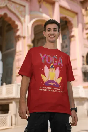 Men's Oversized T-Shirt - "Yoga: The Journey of the Self Through the Self to the Self" T-Shirt