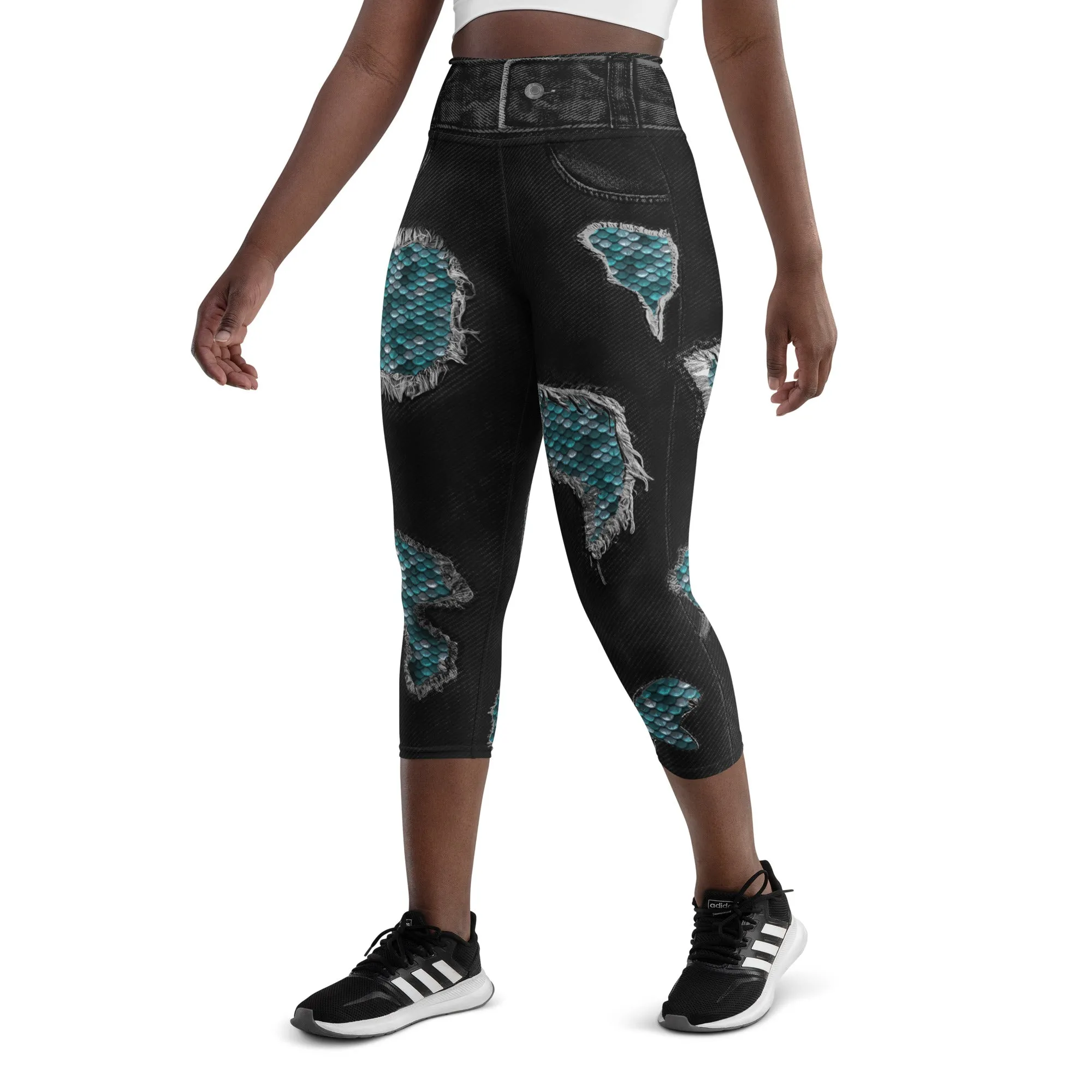 Mermaid Scales Yoga Capris